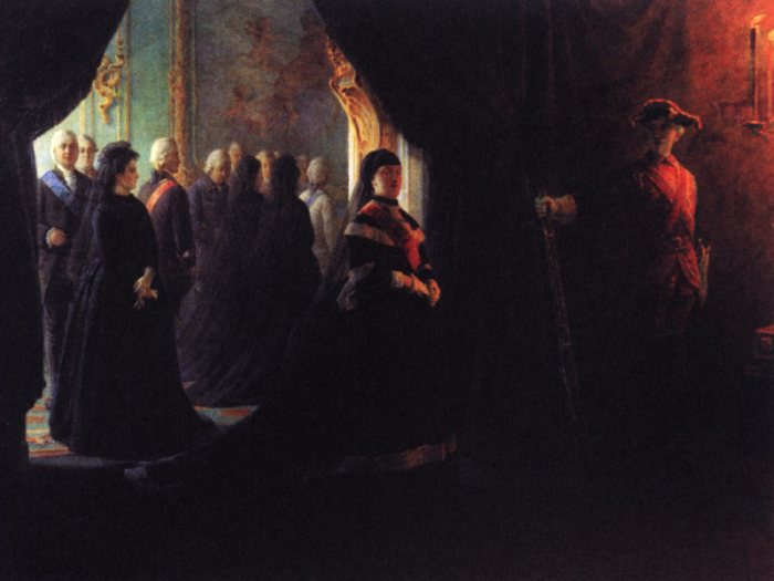 Екатерина II у гроба императрицы Елизаветы, 1874