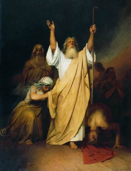 Молитва Моисея после перехода израильтян через Черное море, 1861