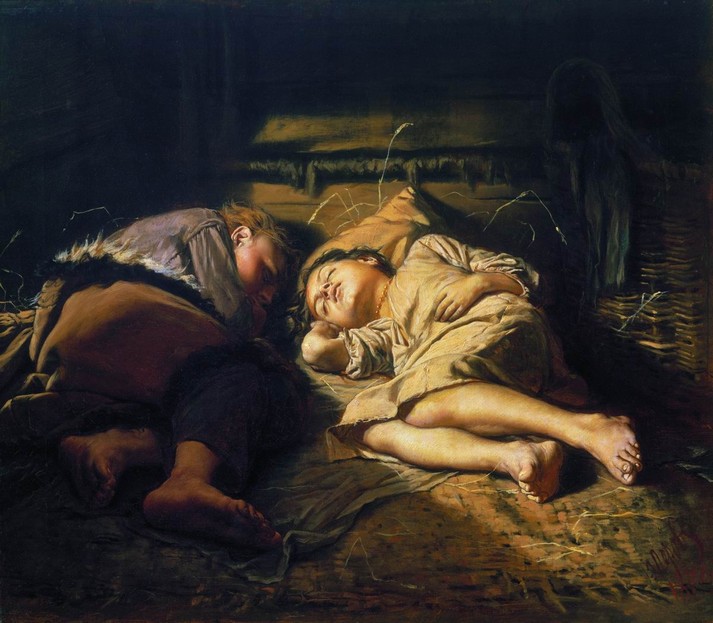 Спящие дети, 1870