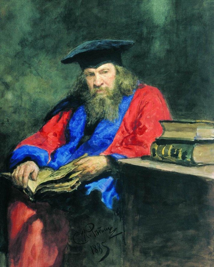 Портрет Д.И. Менделеева в мантии профессора Эдинбургского университета, 1885