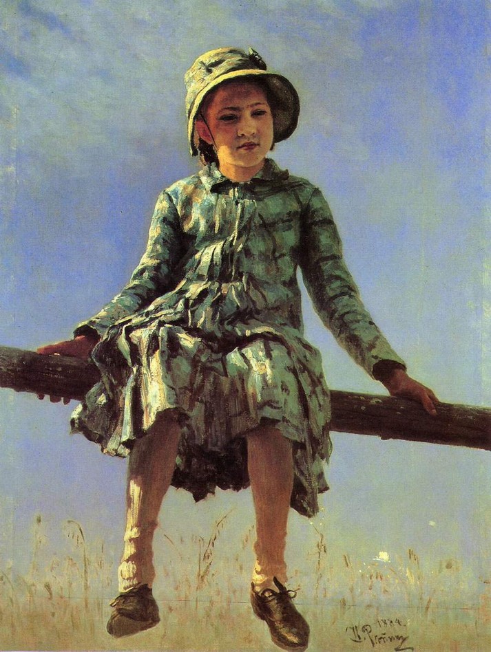 Стрекоза. Портрет Веры Репиной - дочери художника, 1884