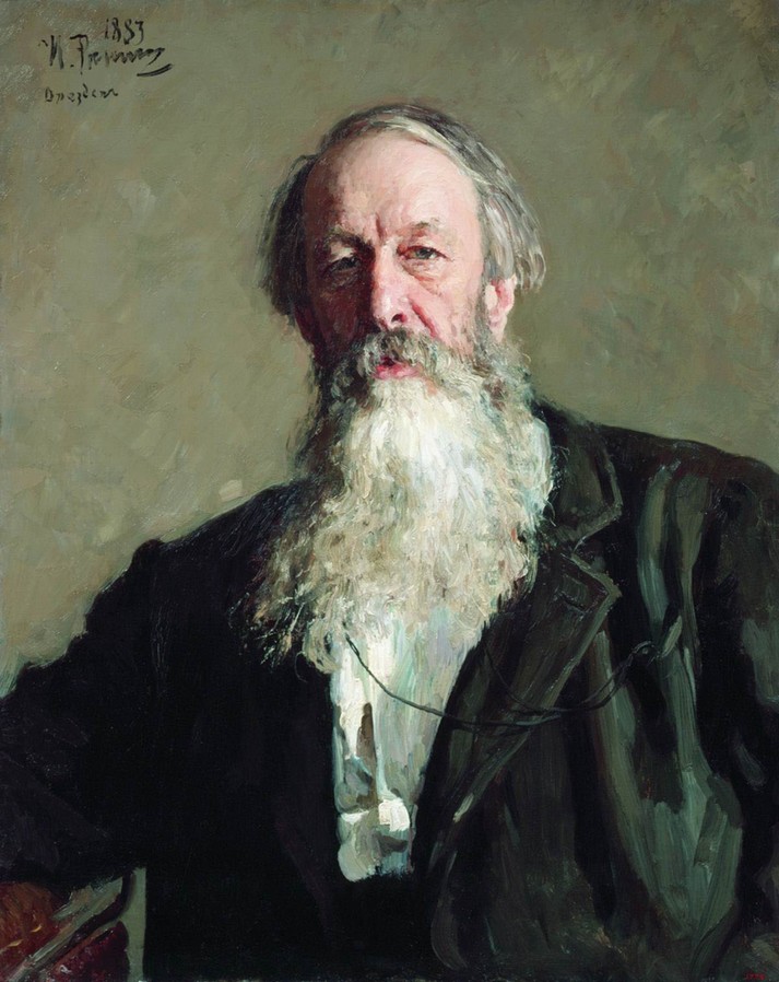 Портрет В.В. Стасова - русского музыкального критика и историка искусства, 1883