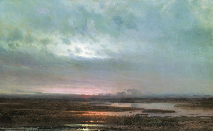 Закат над болотом, 1871
