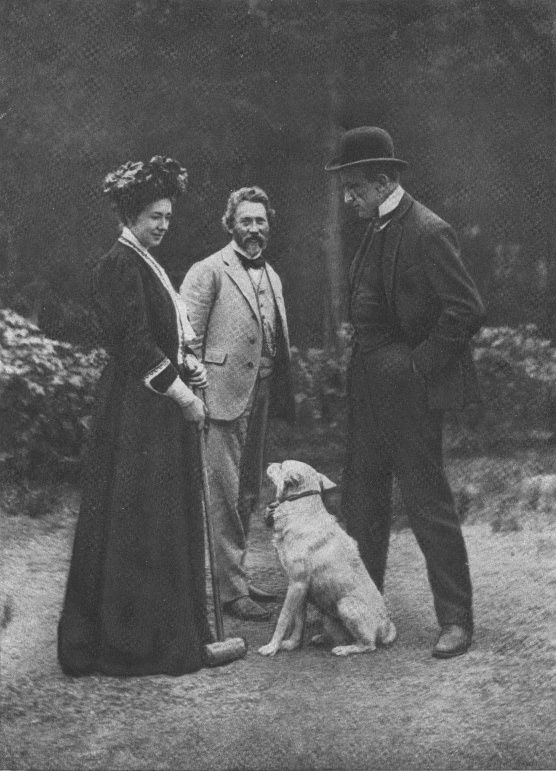 П.П. Трубецкой, И. Е Репин и жена П.П. Трубецкого в «Пенатах». 1908