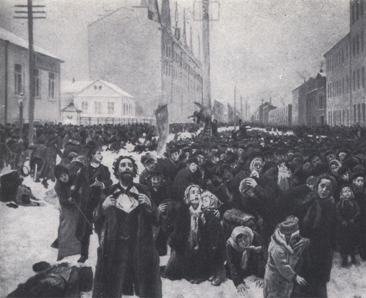 В.Е. Маковский. 9 января 1905 года на Васильевском острове. 1905