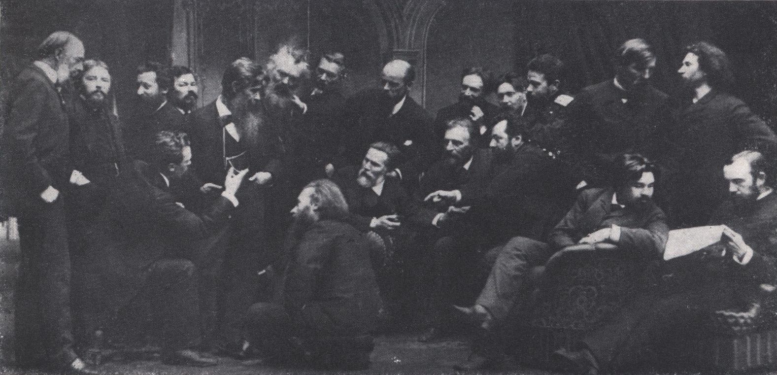 Группа членов Товарищества передвижных художественных выставок. 1880-е гг. Фотография