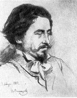 В.М. Васнецов. Портрет И.Е. Репина. Рис. 1882