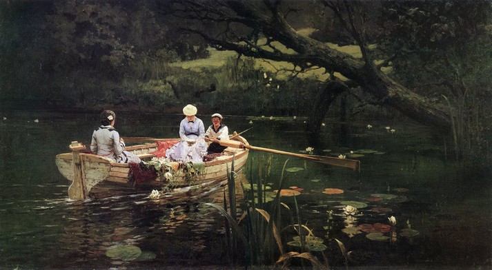 В лодке. Абрамцево, 1880