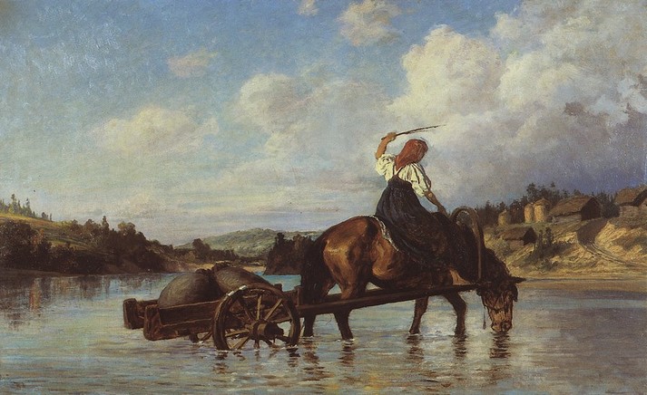 Переправа через реку Оять, 1872