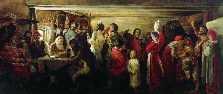 Крестьянская свадьба в Тамбовской губернии, 1894
