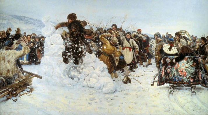 Взятие снежного городка, 1891
