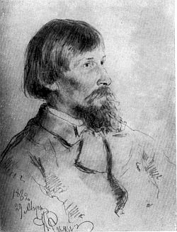 И.Е. Репин. Портрет В.М. Васнецова. Рис. 1882